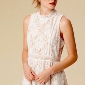 Altar'd State White Lace Mini Dress